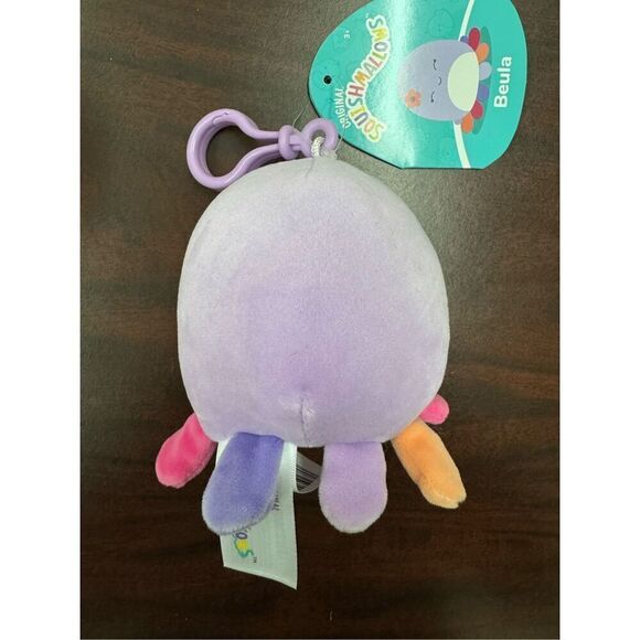 NWT Beula Purple Octopus Squishmallows 3.5 Inch Backpack Clip - Picture 3 of 5